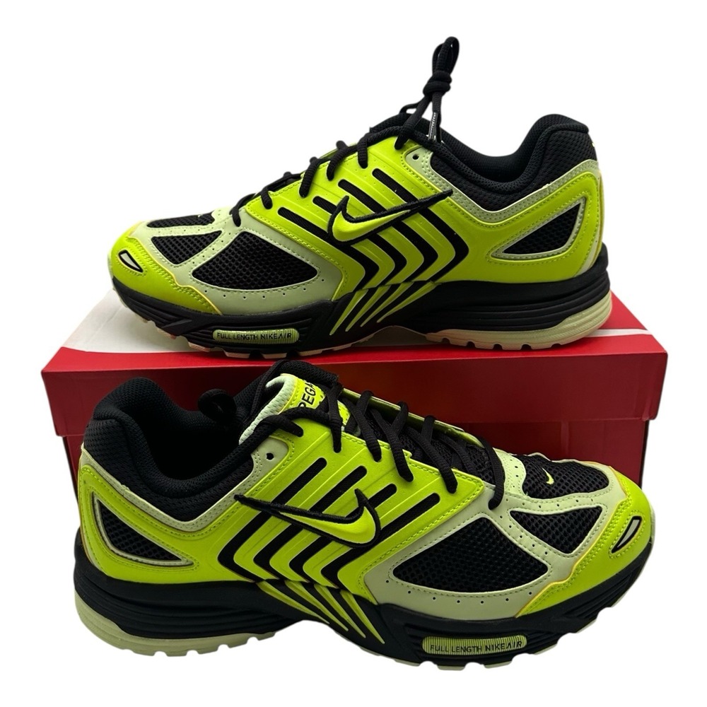 Nike Air Pegasus 2005 Running Shoes Mens 8 Womens 9.5‎ Volt Black Sneakers